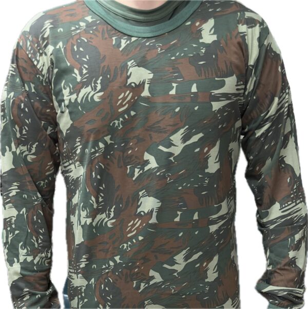 Camisa camuflada algodão manga longa